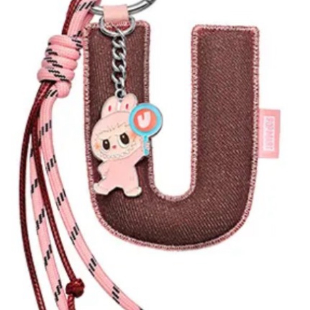 Pop Mart The Monsters Labubu Pin for Love Series Letter Pendant  U